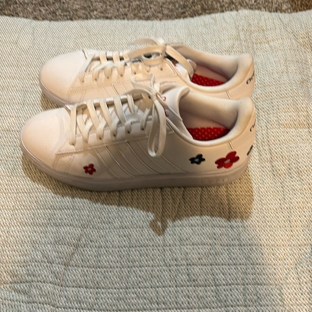 Adidas floral sneakers size 10